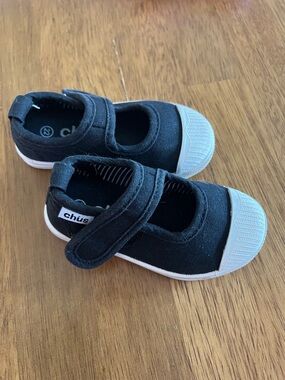 Chus Kids Black Canvas Mary Jane Sneakers